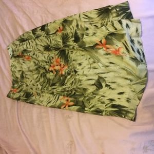 Tropical wrap skirt
